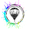 Hot air balloon icon