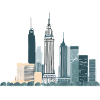 Skyline einer großen Stadt