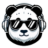 Panda DJ with Sunglasses