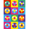 Disque vinyle vibrant Pop Art Collage