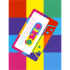 Cassette rétro Pop Art Illustration