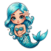 Mermaid fantasy illustration