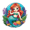 Mermaid fantasy illustration