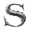 Letter "S" in dragon design.