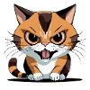 Wütende Katze