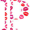 Letter p kisses