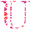 Lettre u bisous