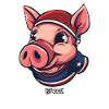 Un cochon sportif patriotique