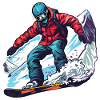 Snowboarder Slope Neige
