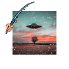 Ufo vi er ikke alene Falsk Ufo med Angel Funny