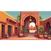 Marrakech, Maroc - Pixel Art