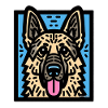 German Shepherd Pop Art