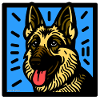 German Shepahrd Pop Art