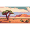 Sossusvlei, Namibia - Pixel Art