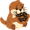 Otter mit Donut