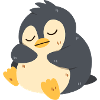 Penguin sleeps