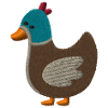 Embroidered duck