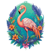 Aesthetic Flamingo Spiritual Mandala Design
