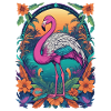 Africa Flamingo Spiritual Mandala Design