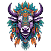 Cow Spiritual Mandala Design