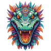 Krokodil Mandala Tiergeist Traumfänger Design