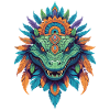 Crocodile Totem Animal Mandala Design