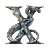 Letter "X" in dragon design.