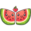 Watermelon Couple Love Heart Funny