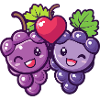 Grapes Couple Love Heart Funny