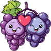 Grapes Heart In Love Cute