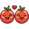 Tomato Couple Love Heart Funny