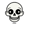 Simple Retro Cartoon Skull