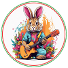 Easter Bunny with Guitar
