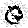 dragon23 blanc fond noir