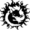 dragon23 black white background