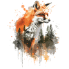 Aquarell Fuchs, Fuchs