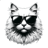 Chat décontracté en été