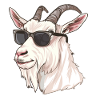 Ziege, Goat, Sonnenbrille, geschenk