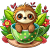 Sloth in cup