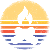 Camper Retro Sunset Camping