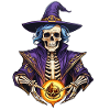 Skeleton Magician Fantasy Illustration