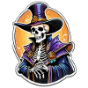 Skeleton Magician Fantasy Illustration