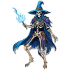 Skeleton magician fantasy illustration