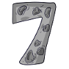7 Numer Siedem Znak symbolu cyfry