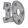 Lune Dix 10 Numéro Numéro