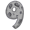 Nine - 9 Moon Motif