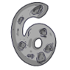 Number 6 Number Space Moon