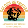 Golden Retriever Retro Sunset