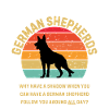 German Shepherd Retro Sunset