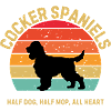 Cocker Spaniels Retro Sunset